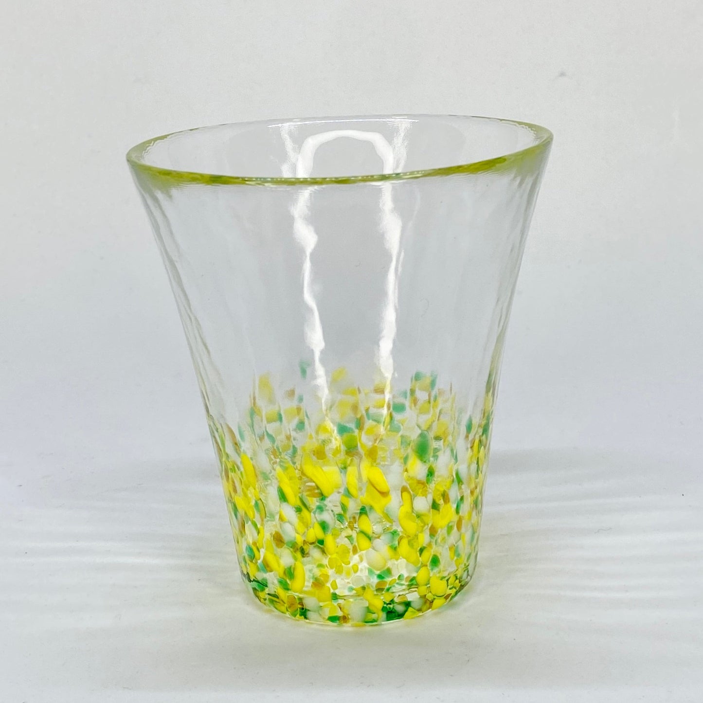 SUMMER SUNFLOWER HANDBLOWN GLASS TUMBLER