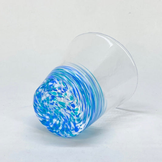 DAYFLOWER HANDBLOWN GLASS TUMBLER