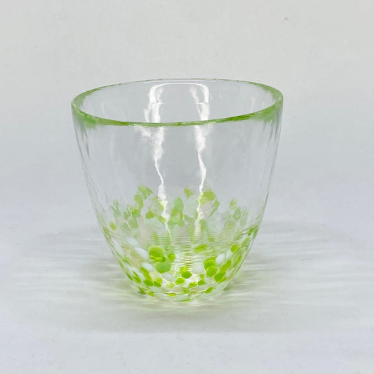 GREEN APPLE HANDBLOWN GLASS TUMBLER