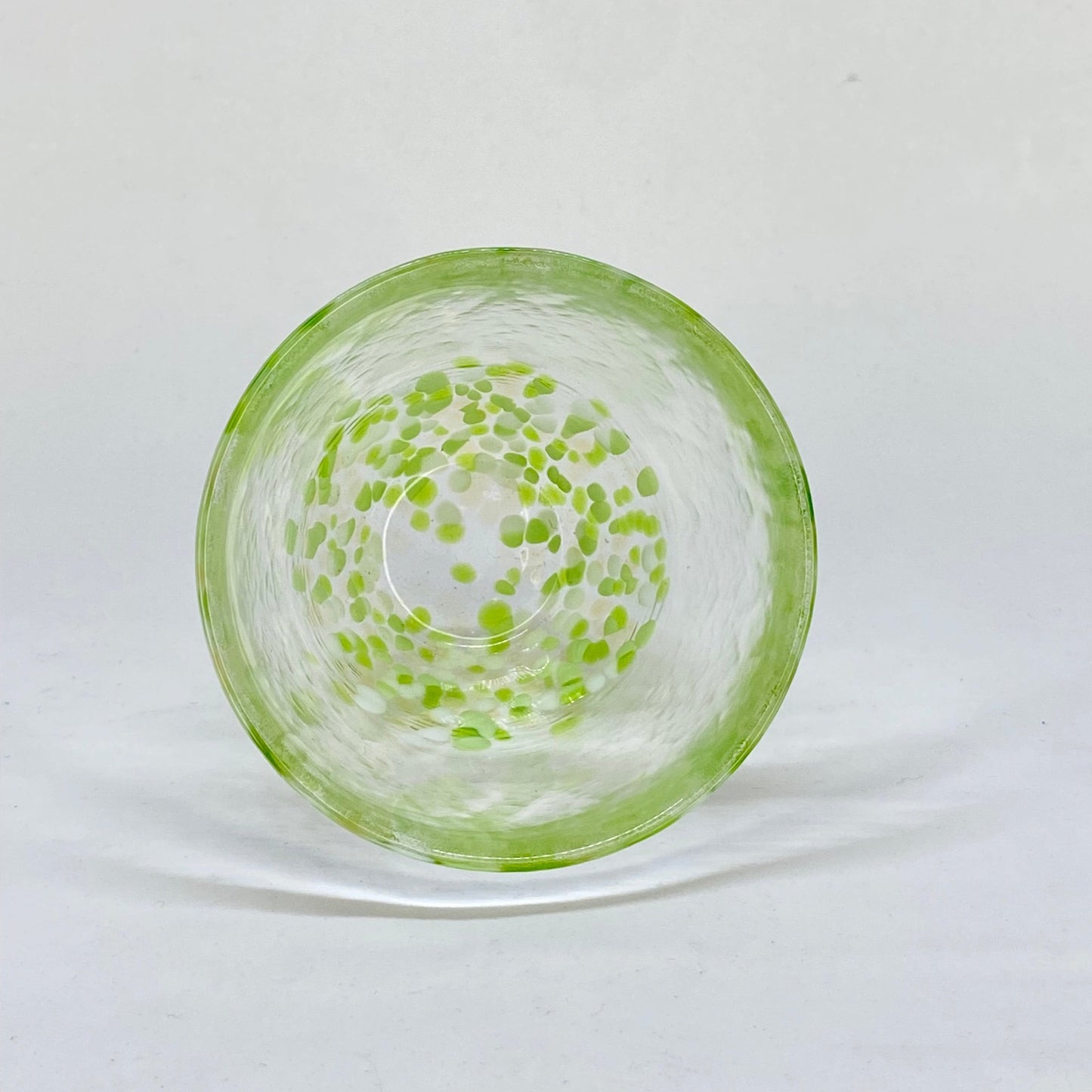 GREEN APPLE HANDBLOWN GLASS TUMBLER