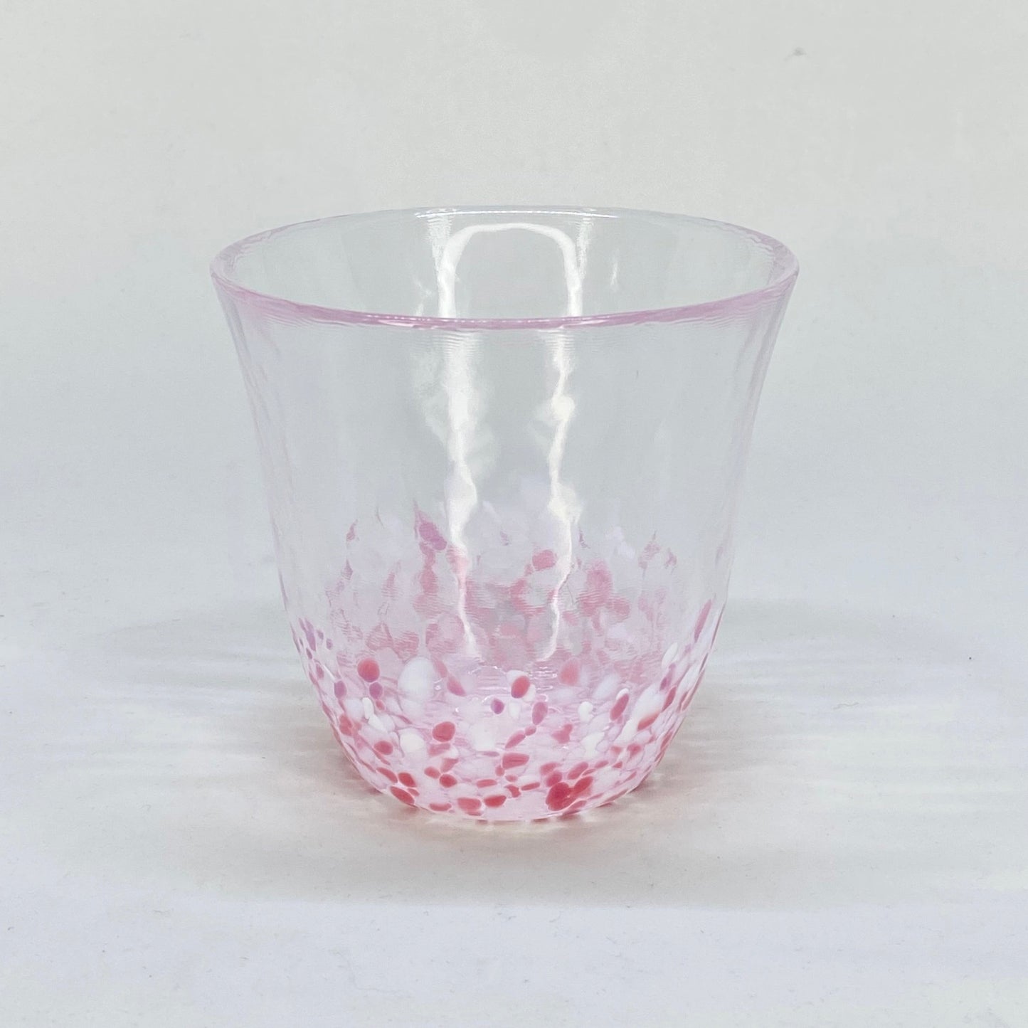 CHERRY BLOSSOMS HANDBLOWN GLASS TUMBLER