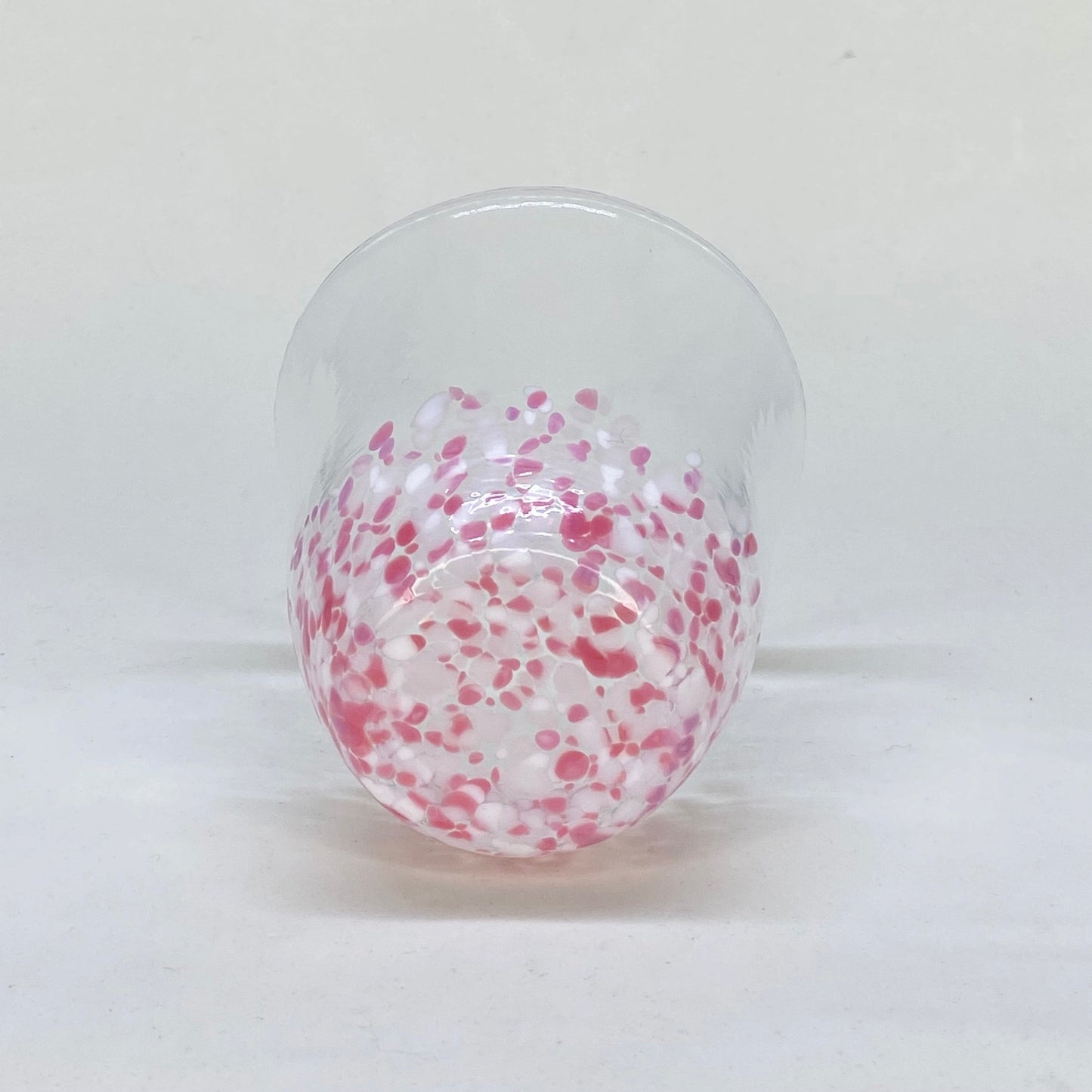 CHERRY BLOSSOMS HANDBLOWN GLASS TUMBLER