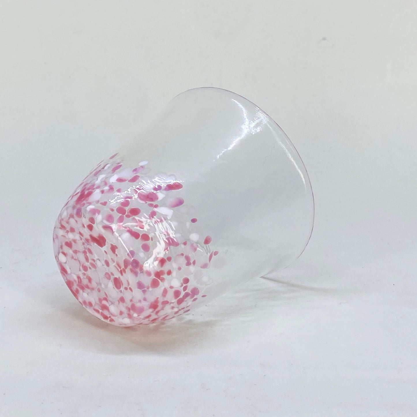 CHERRY BLOSSOMS HANDBLOWN GLASS TUMBLER