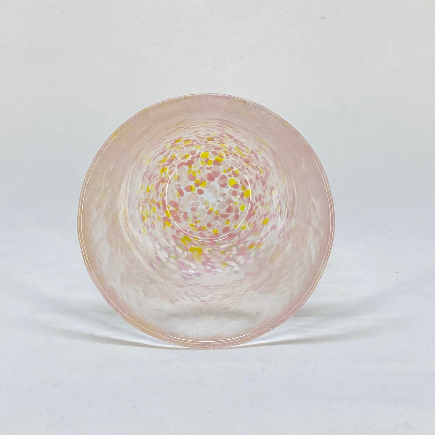 CHERRY BLOSSOMS AND RAPESEED FLOWERS HANDBLOWN GLASS TUMBLER