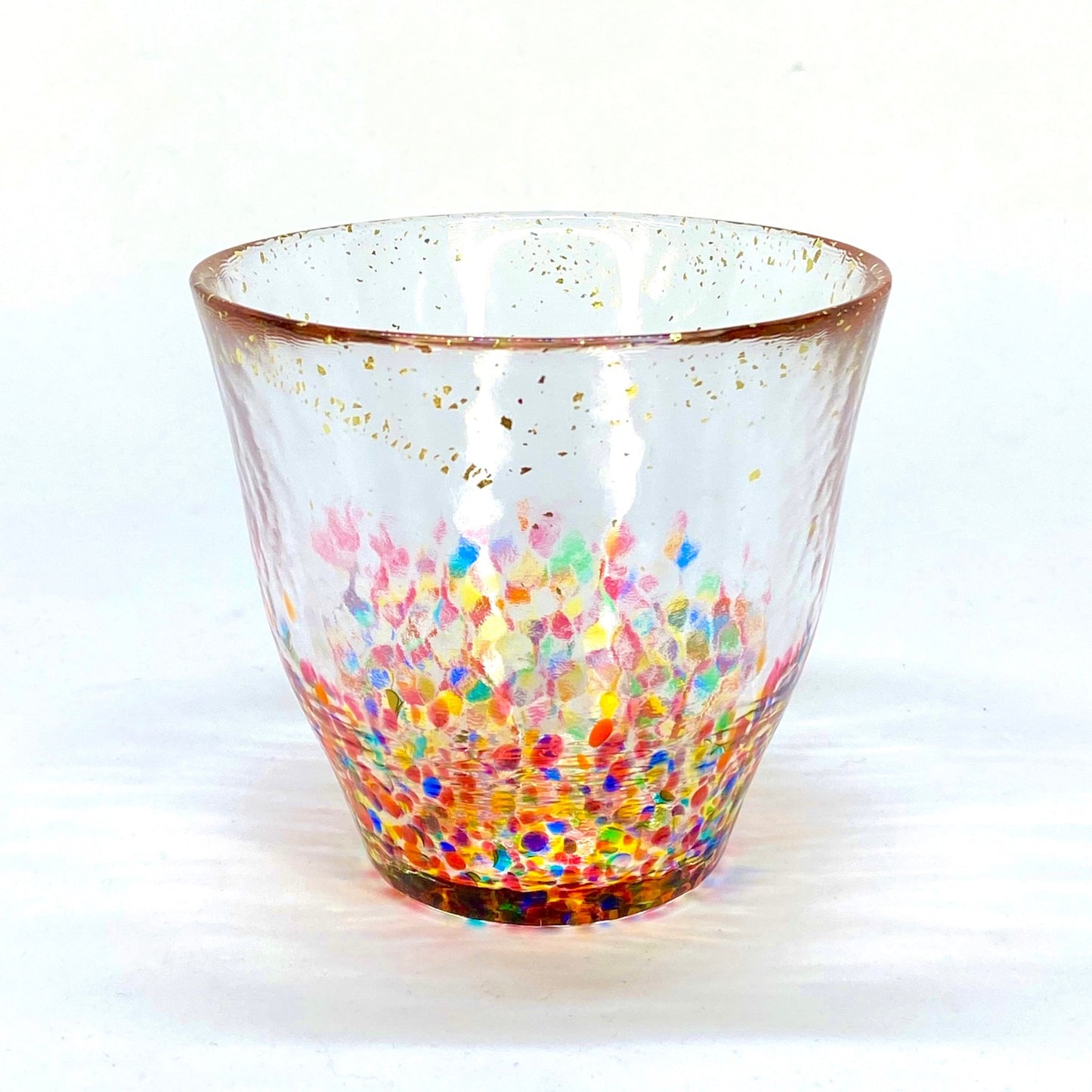 HANABI GOLD ACCENTED HANDBLOWN ROCK GLASS