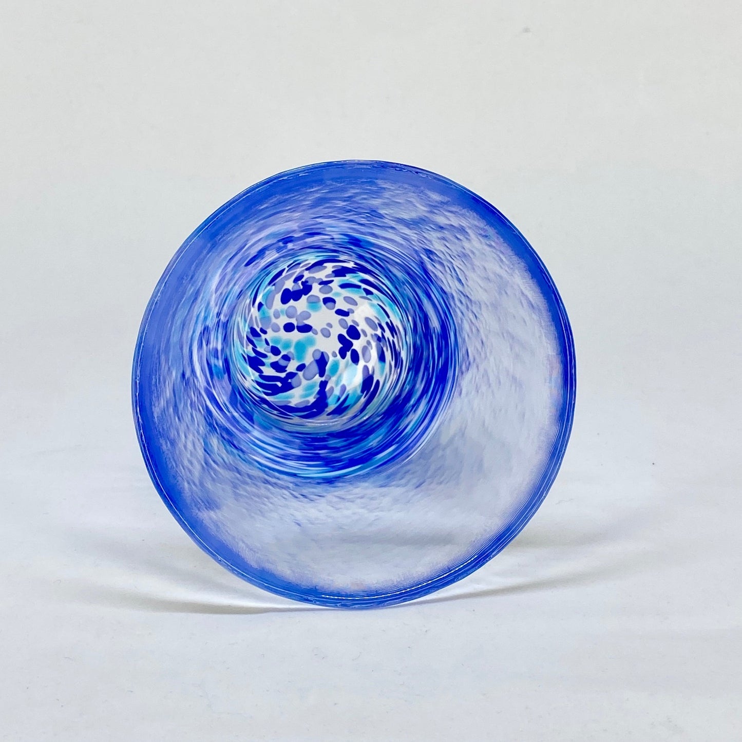 DEEP BLUE HANDBLOWN GLASS TUMBLER