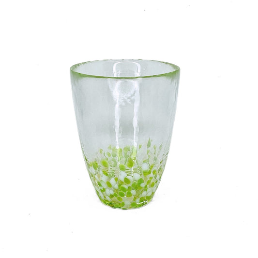 TALL GREEN APPLE HANDBLOWN GLASS TUMBLER