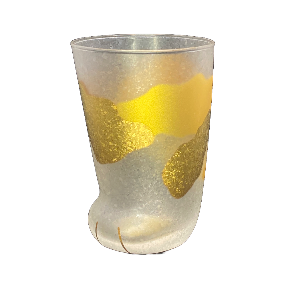 PREMIUM GOLDEN CALICO CATS PAW GLASS