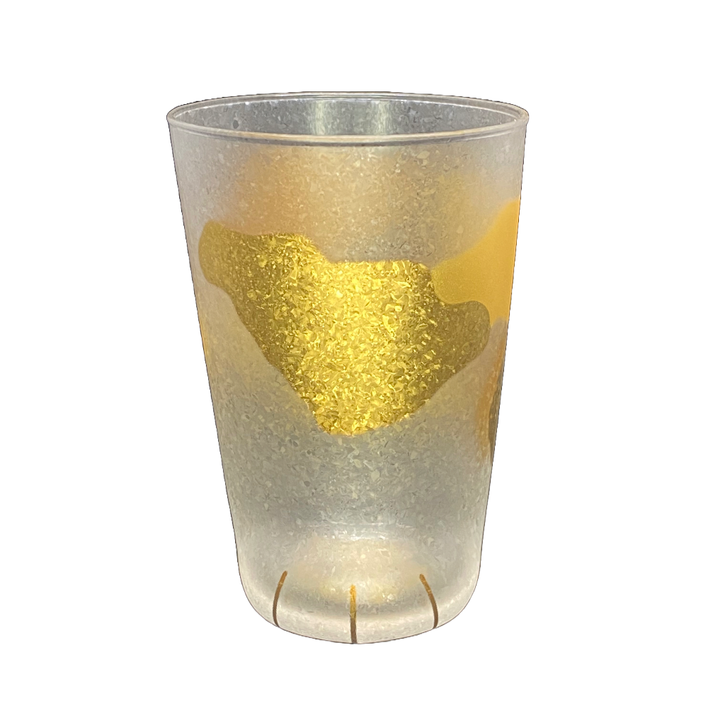 PREMIUM GOLDEN CALICO CATS PAW GLASS