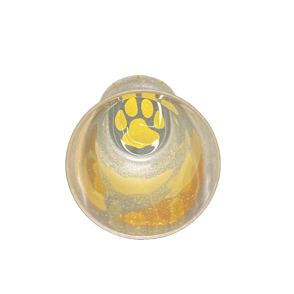 PREMIUM GOLDEN CALICO CATS PAW GLASS