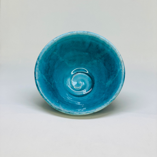 Turkey Blue Sugi-nari Tea Bowl