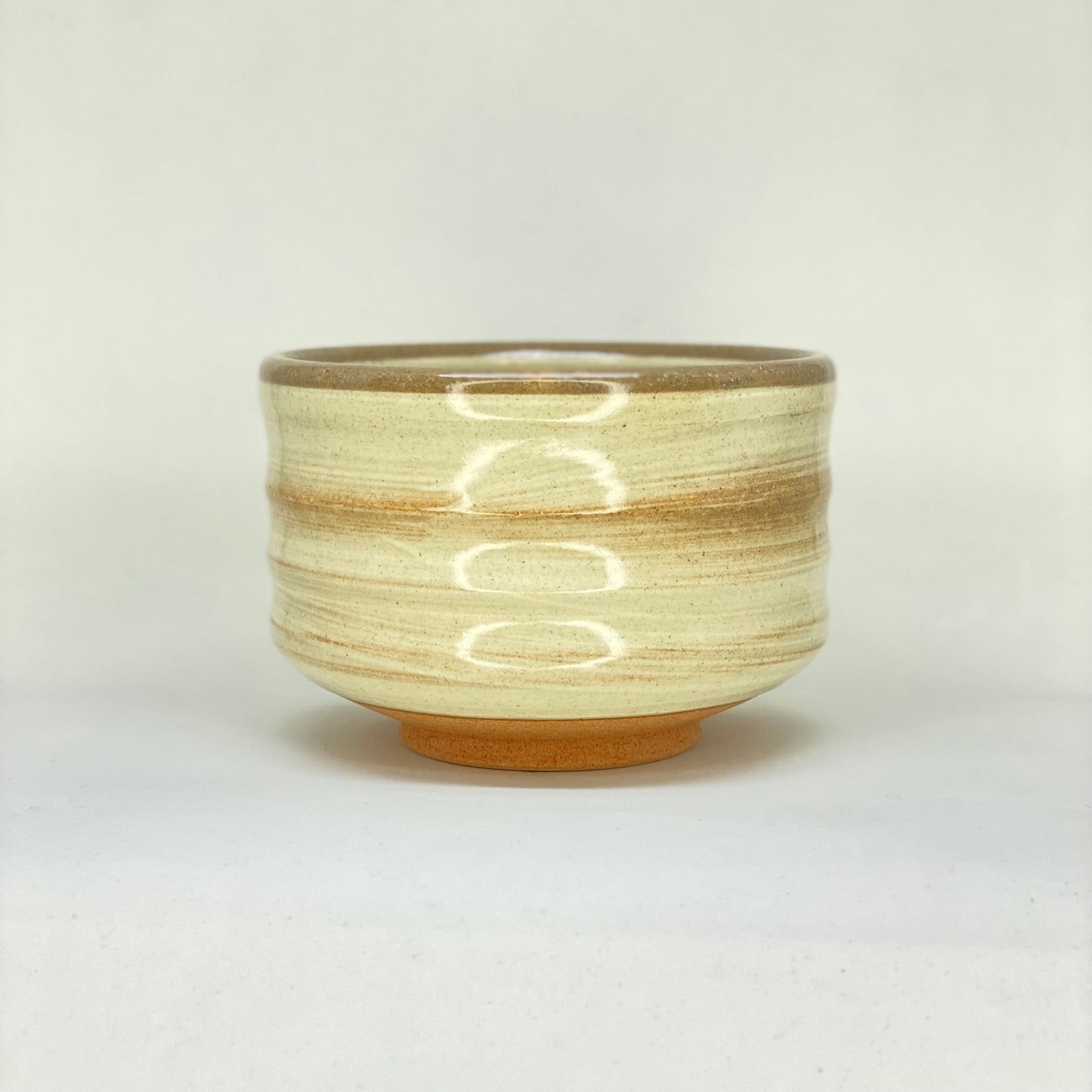 Cream & Brown Glaze Tea Bowl