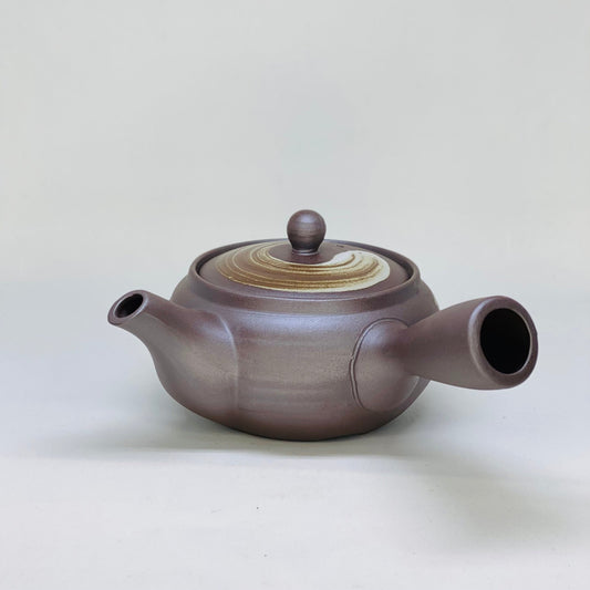 White eye brush stroke Side-handle Teapot