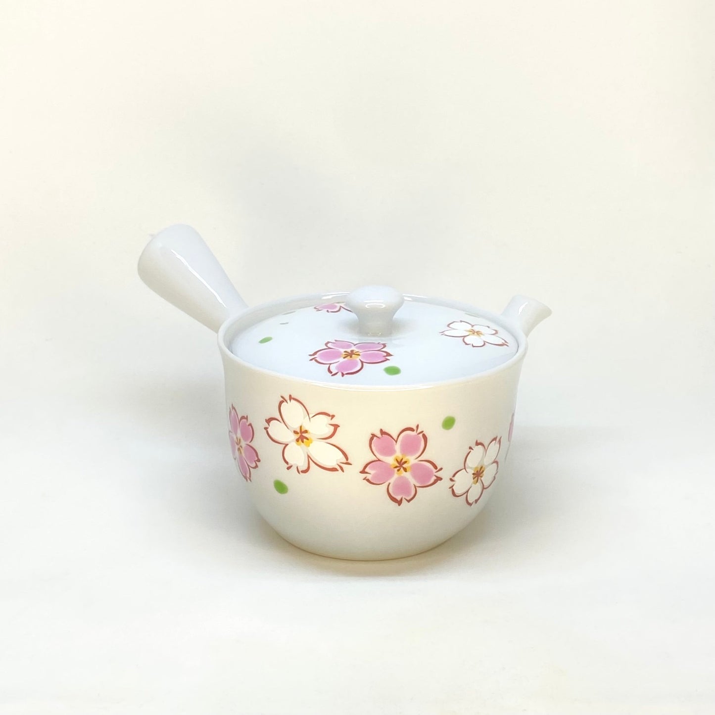 Dual Sakura Porcelain Side-handle Teapot