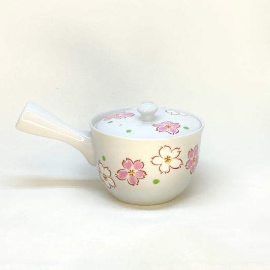 Dual Sakura Porcelain Side-handle Teapot