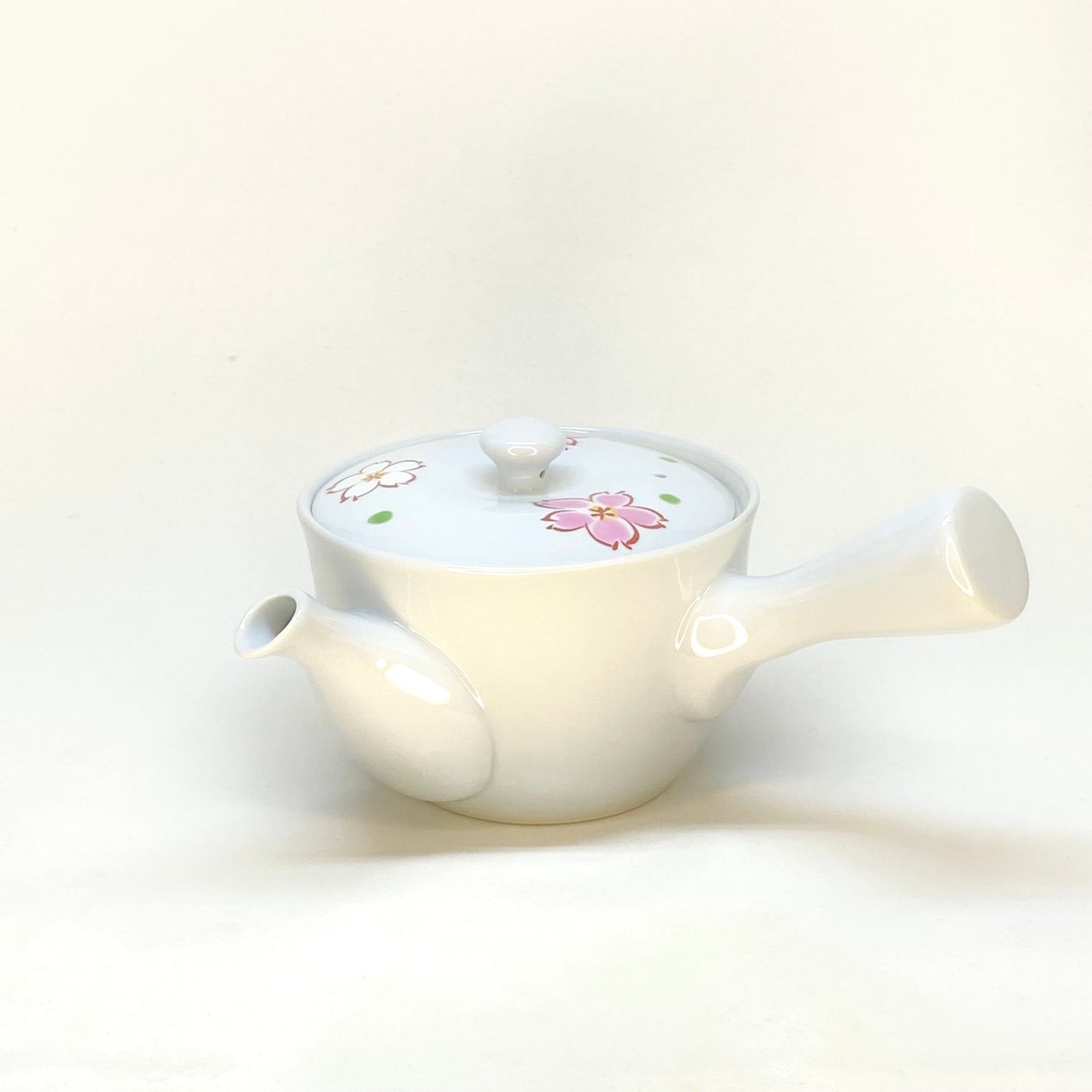 Dual Sakura Porcelain Side-handle Teapot