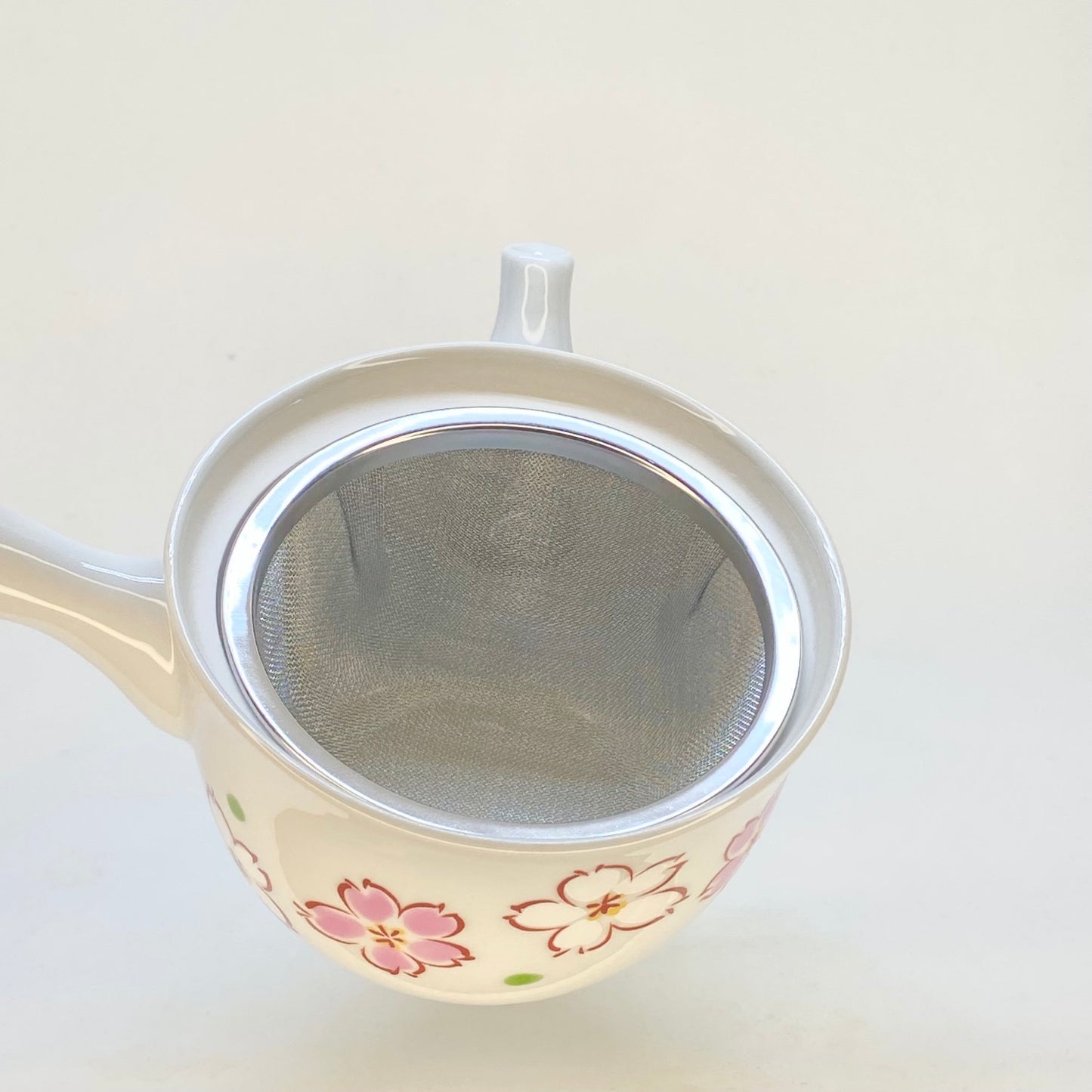 Dual Sakura Porcelain Side-handle Teapot