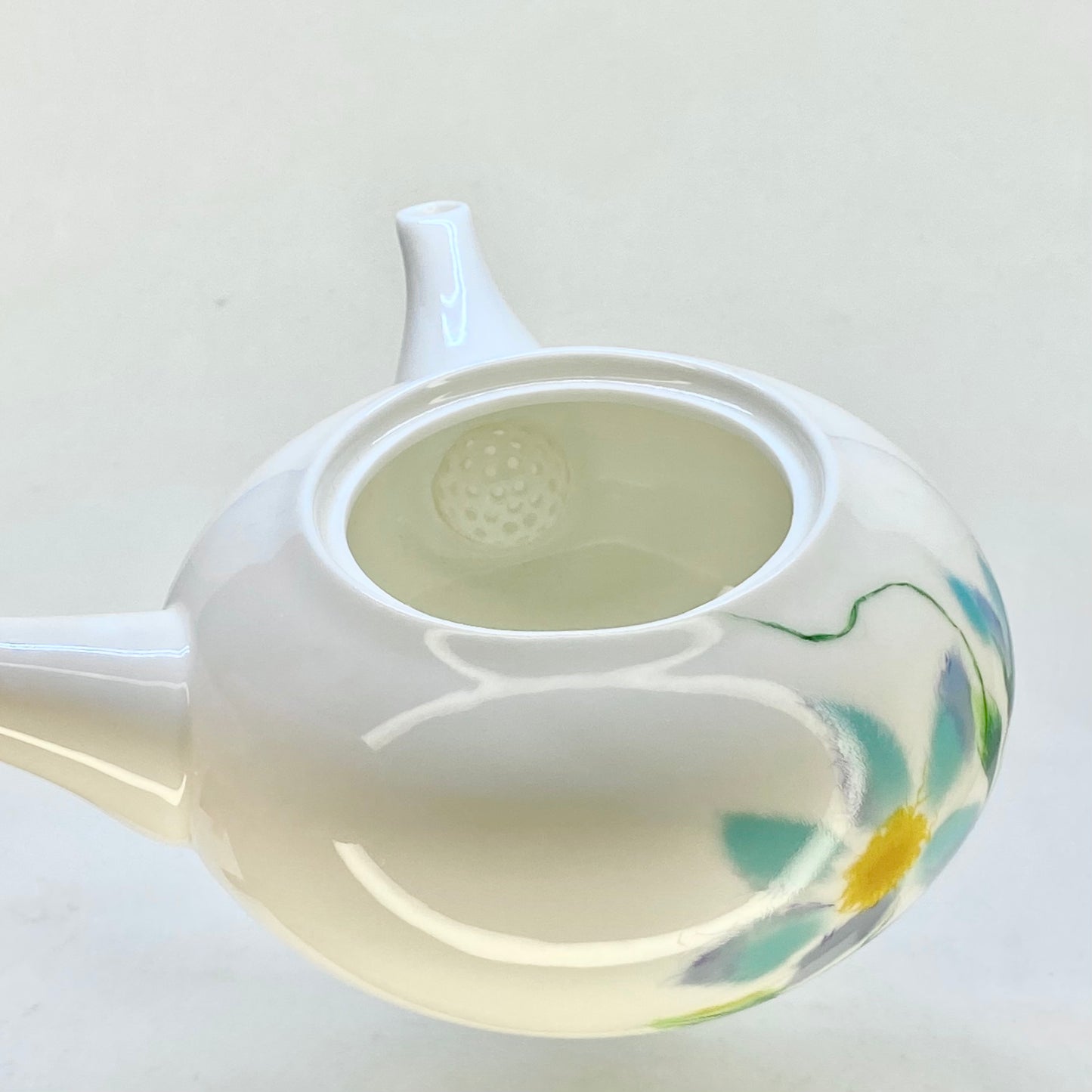 Blue & Yellow Side-handle Teapot